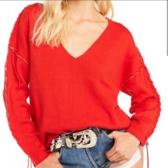 NWT Wildfox whipstitch longhorn Montana sweater - Picture 2 of 9